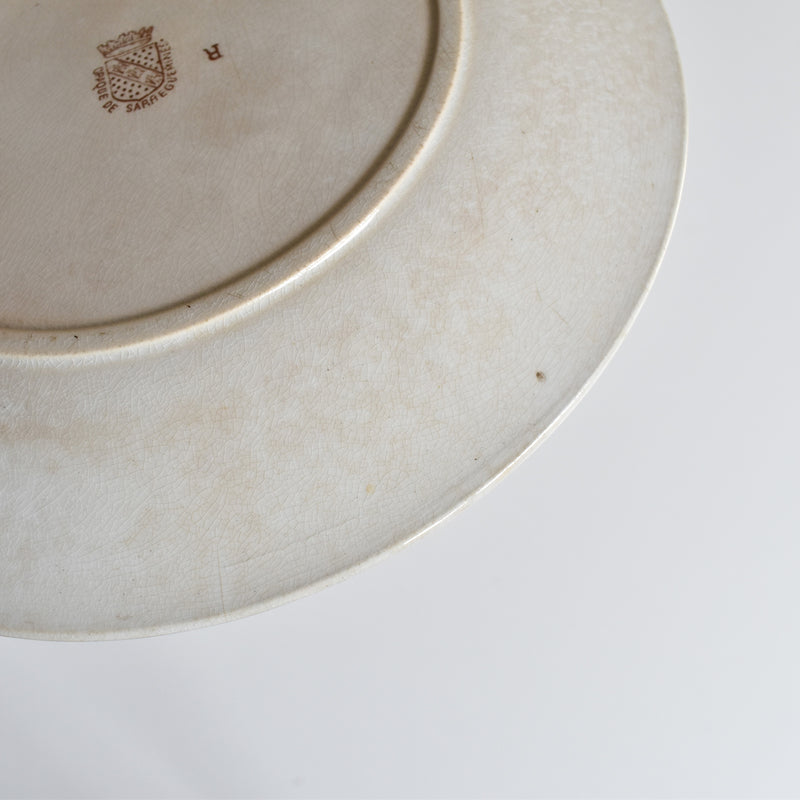 Antique dessert plate Sarreguemines Opaque de Sarreguemines C