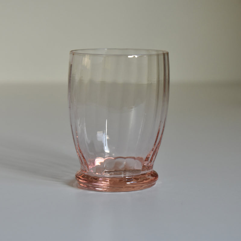 Antique Water Glass, Pink Portieux Nancy