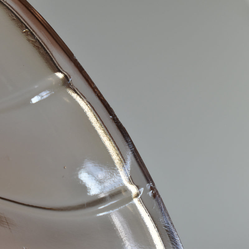 Vintage Art Deco Pink Glass Plate A