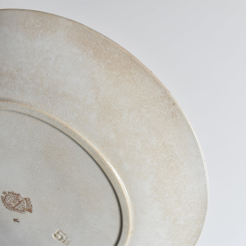 Antique dessert plate Sarreguemines Opaque de Sarreguemines C