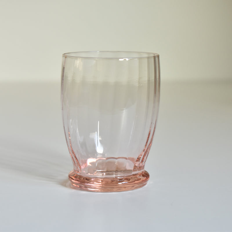 Antique Water Glass, Pink Portieux Nancy