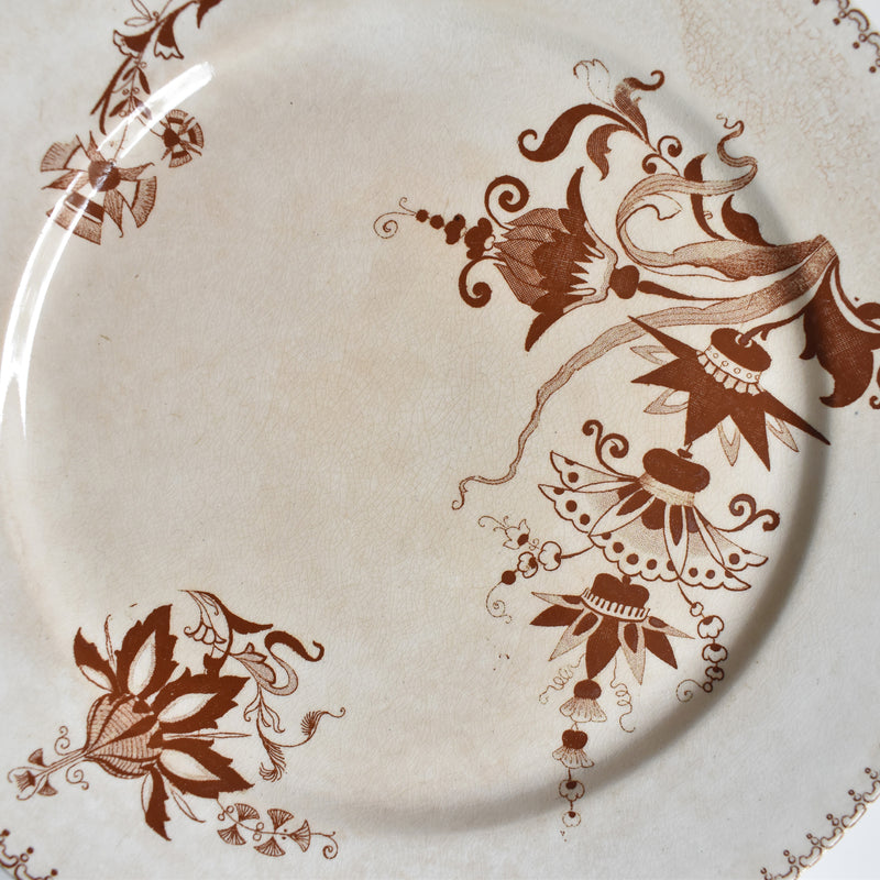 Antique dessert plate Sarreguemines Opaque de Sarreguemines C