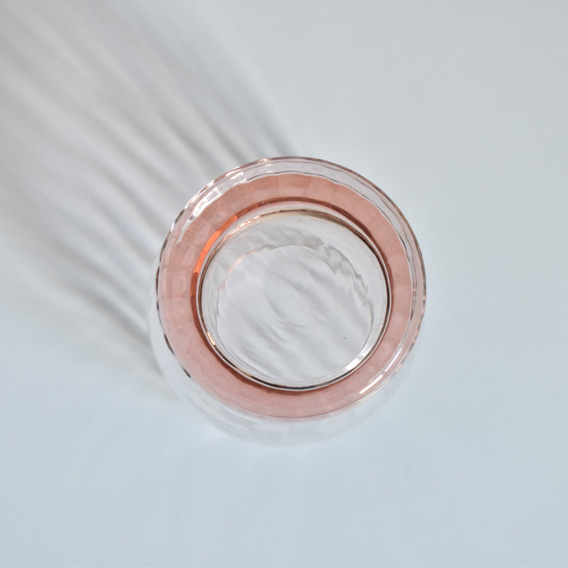 Antique Water Glass, Pink Portieux Nancy