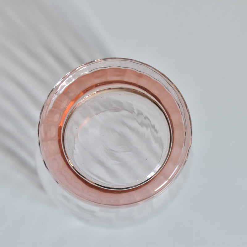 Antique Water Glass, Pink Portieux Nancy