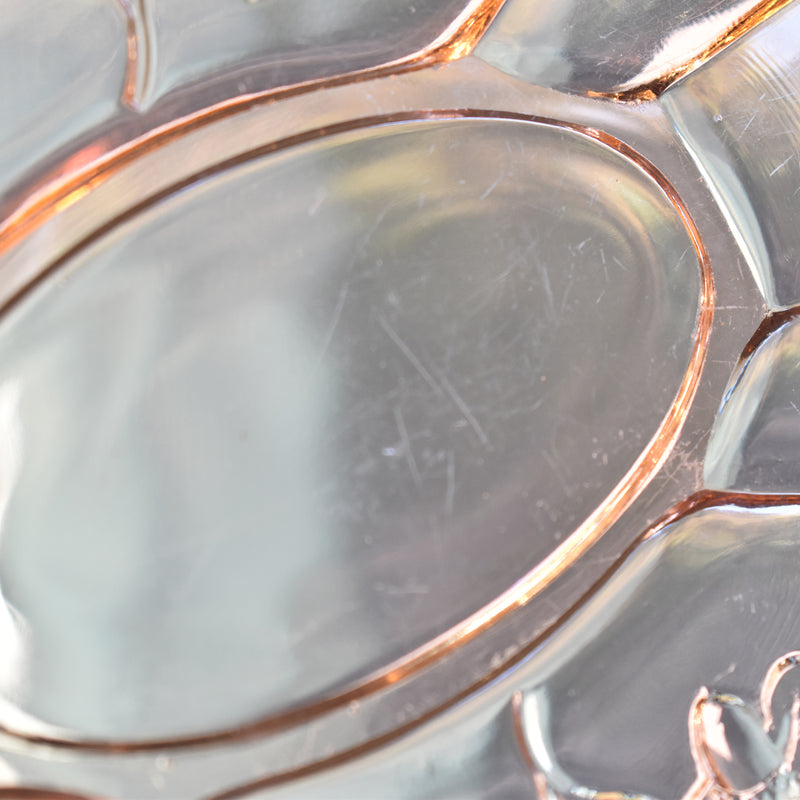 Vintage Pink Glass Plate