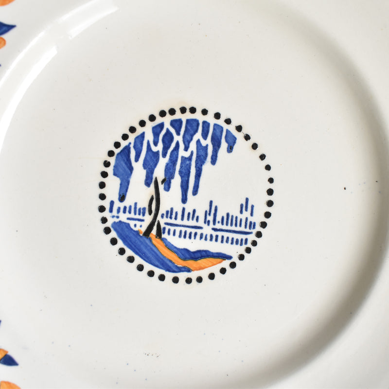 Antique dessert plate, Longwy Trianon C