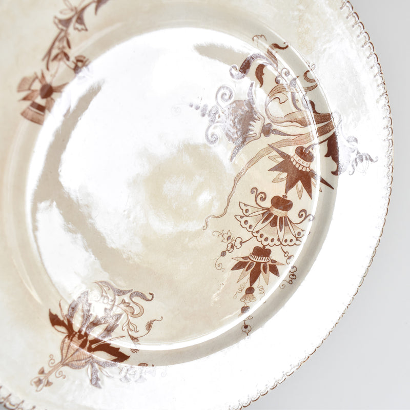 Antique dessert plate Sarreguemines Opaque de Sarreguemines C