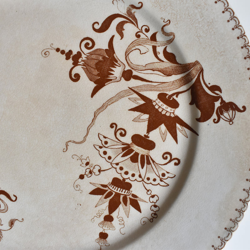 Antique dessert plate Sarreguemines Opaque de Sarreguemines C