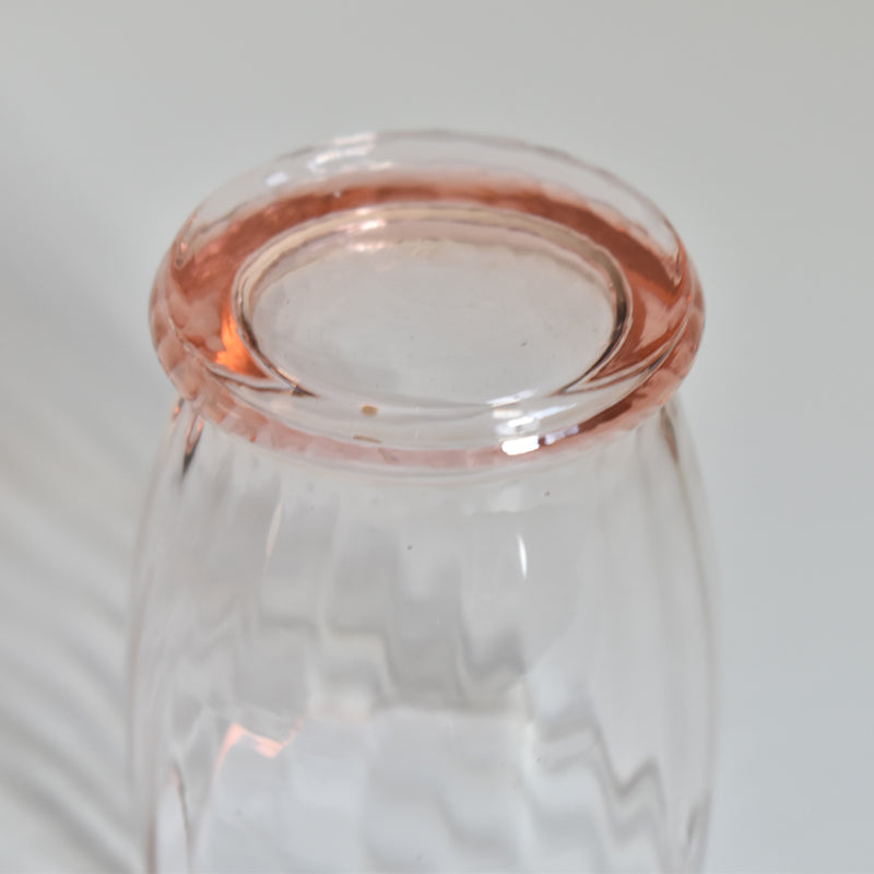 Antique Water Glass, Pink Portieux Nancy