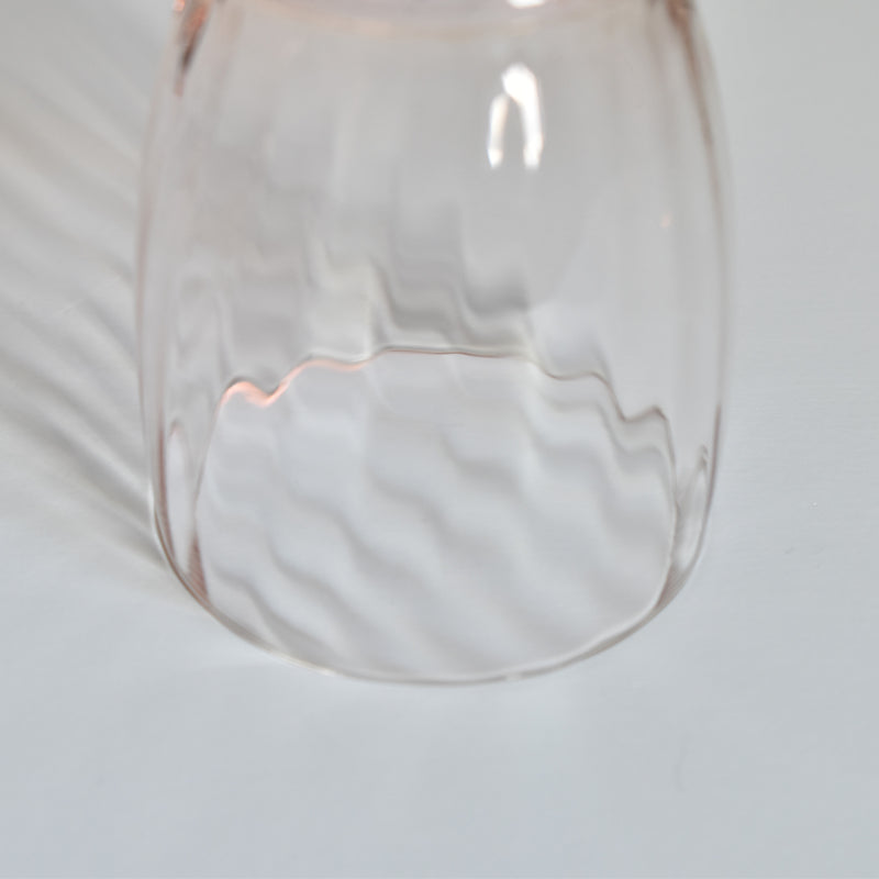 Antique Water Glass, Pink Portieux Nancy