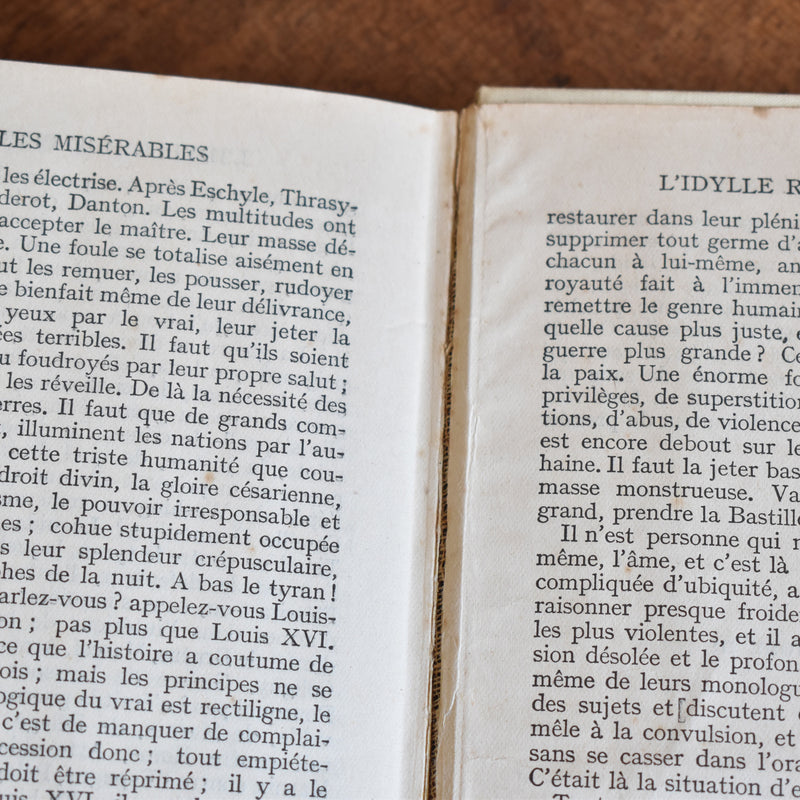 Antique book Victor Hugo Les miserables 3