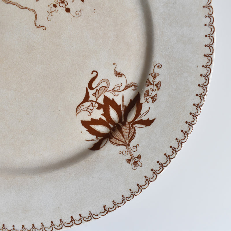 Antique dessert plate Sarreguemines Opaque de Sarreguemines C