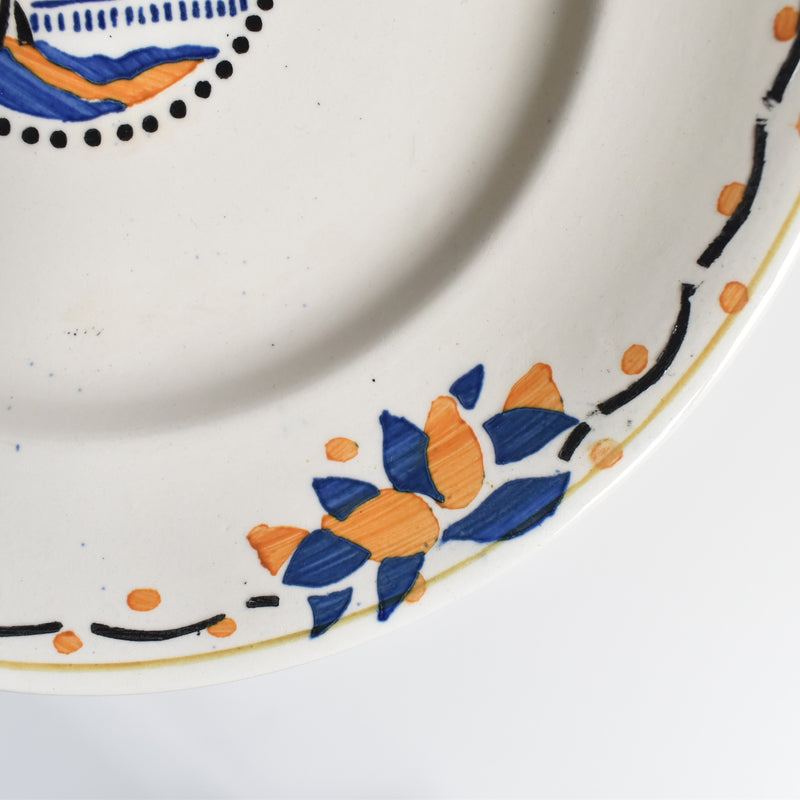 Antique dessert plate, Longwy Trianon C