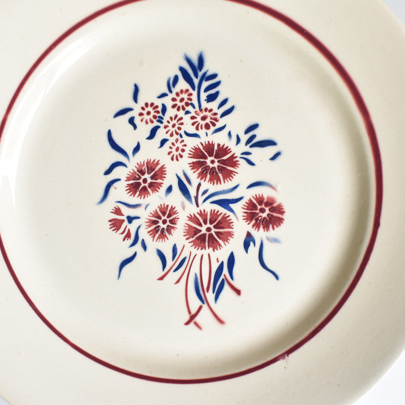 Antique Dessert Plate Badonviller Francine D