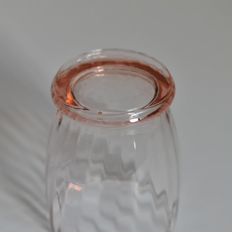 Antique Water Glass, Pink Portieux Nancy