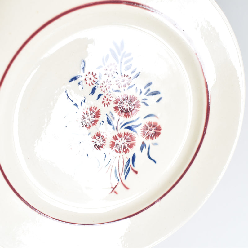 Antique Dessert Plate Badonviller Francine D