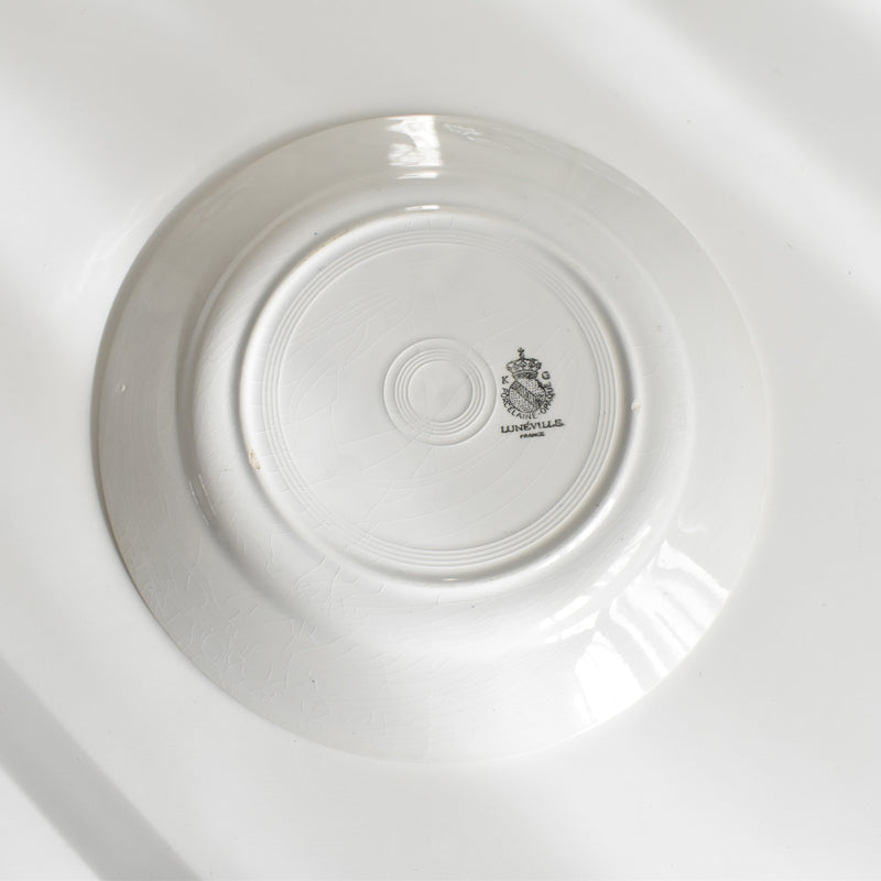 Vintage K&G Lunéville Plate - Vert & Rouge B (Damaged - Sale Item)