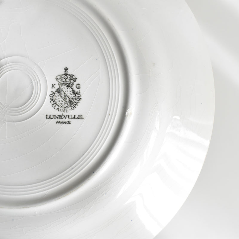 Vintage K&G Lunéville Plate - Vert & Rouge B (Damaged - Sale Item)