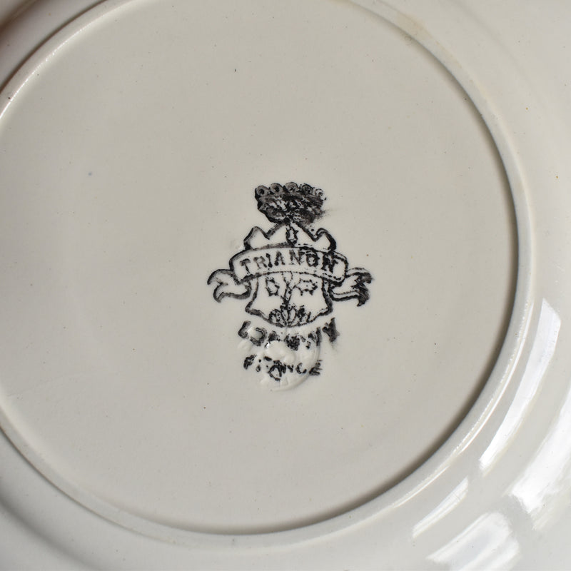 Antique dessert plate, Longwy Trianon D