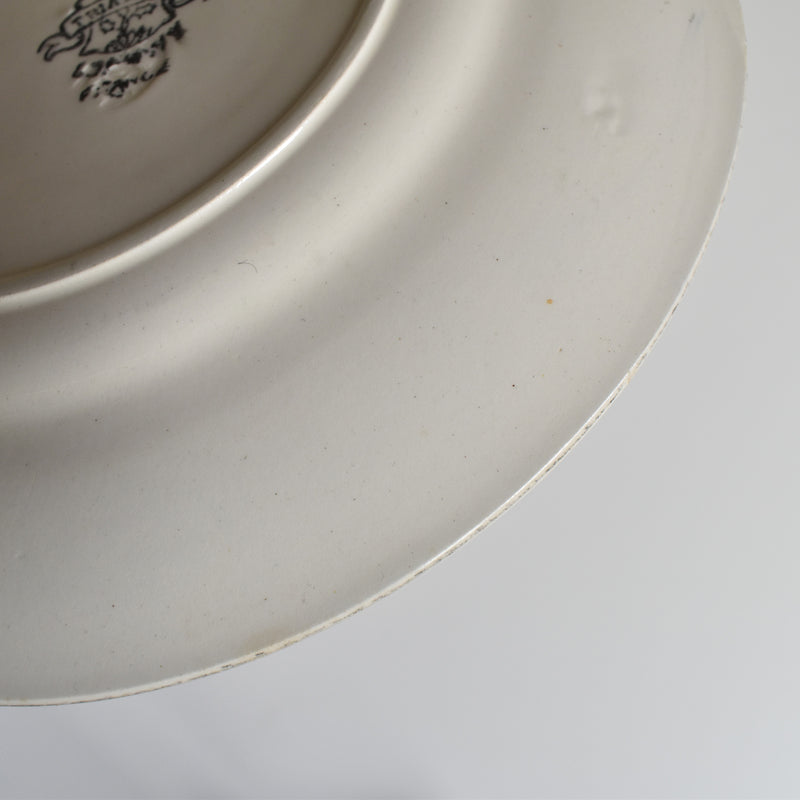 Antique dessert plate, Longwy Trianon D