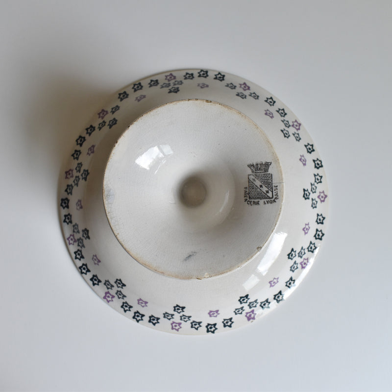 Antique Compote Dish (Faiencerie Lyonnaise)