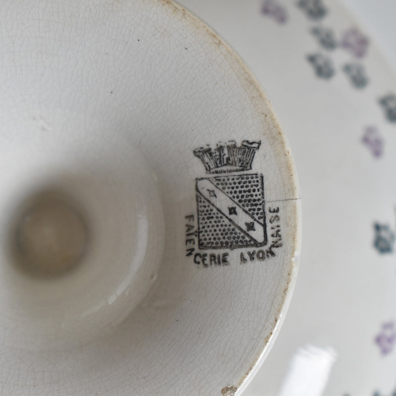Antique Compote Dish (Faiencerie Lyonnaise)