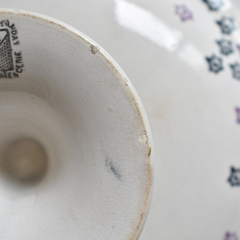 Antique Compote Dish (Faiencerie Lyonnaise)