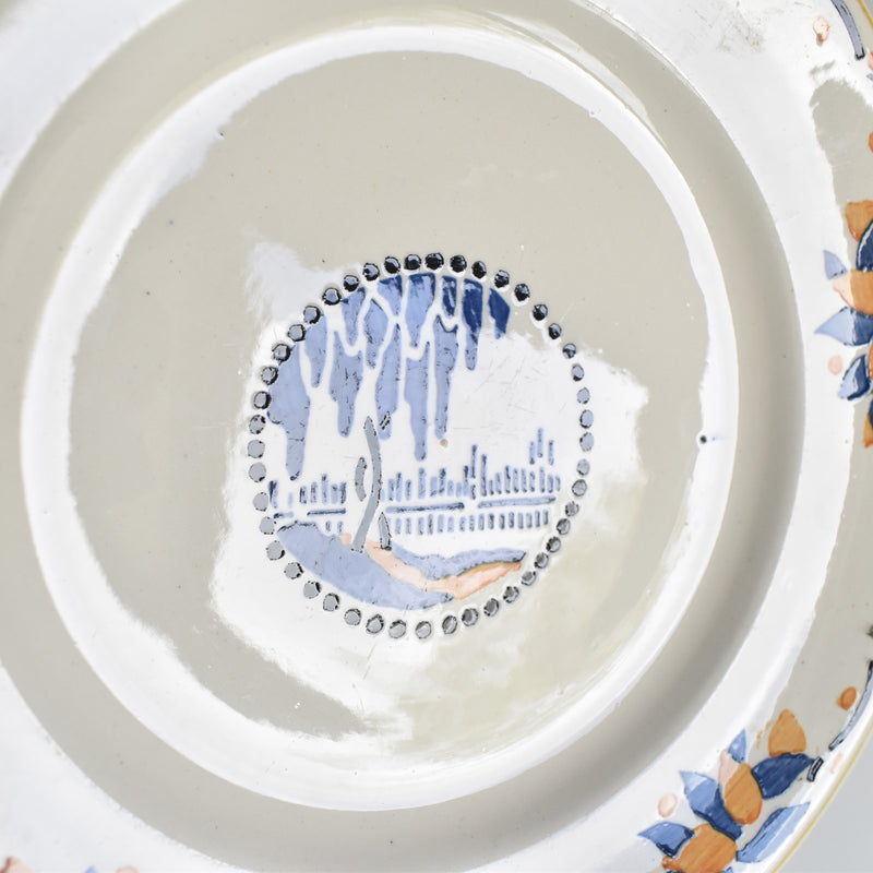 Antique dessert plate, Longwy Trianon D