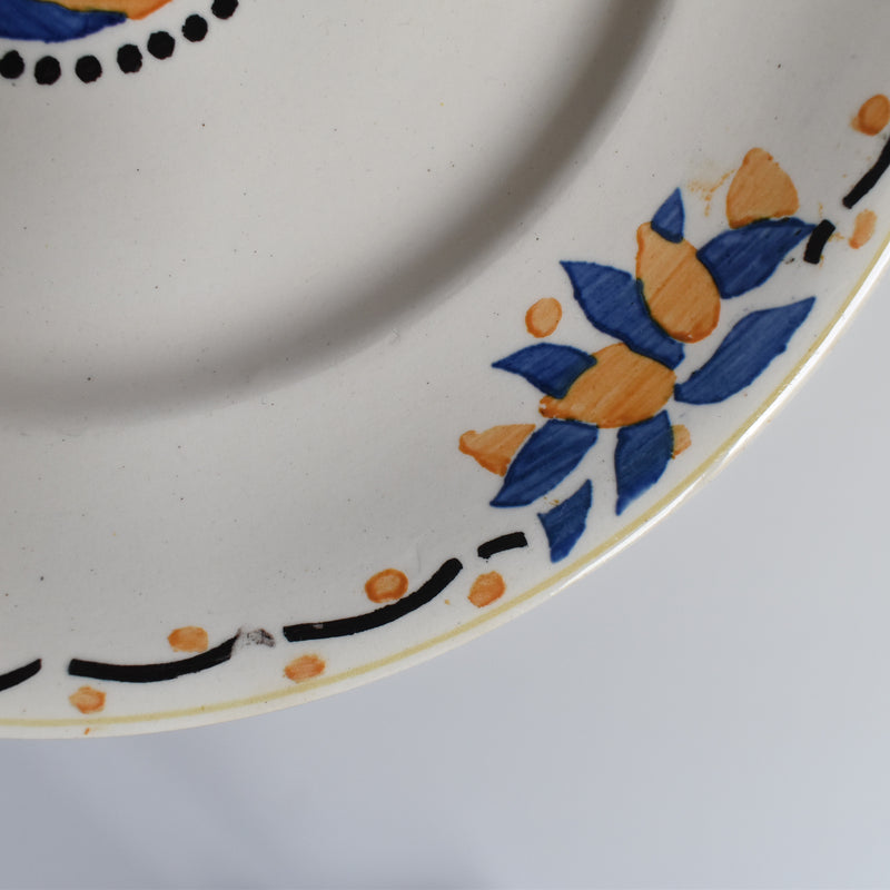 Antique dessert plate, Longwy Trianon D