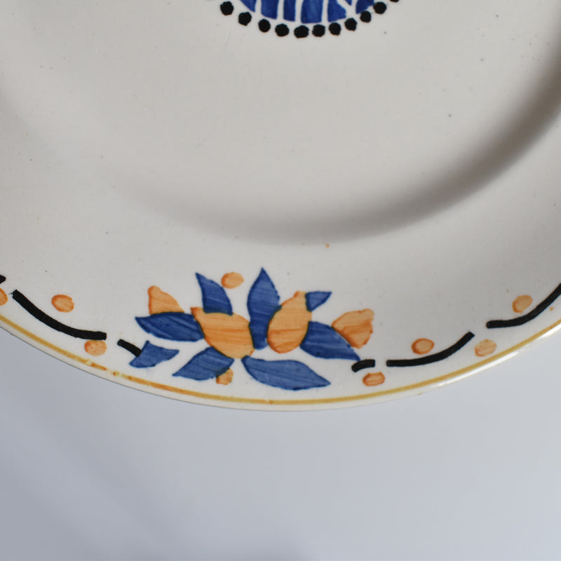 Antique dessert plate, Longwy Trianon D