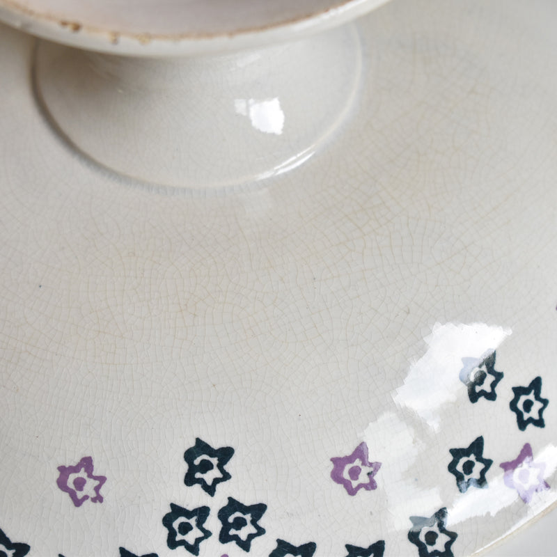 Antique Compote Dish (Faiencerie Lyonnaise)