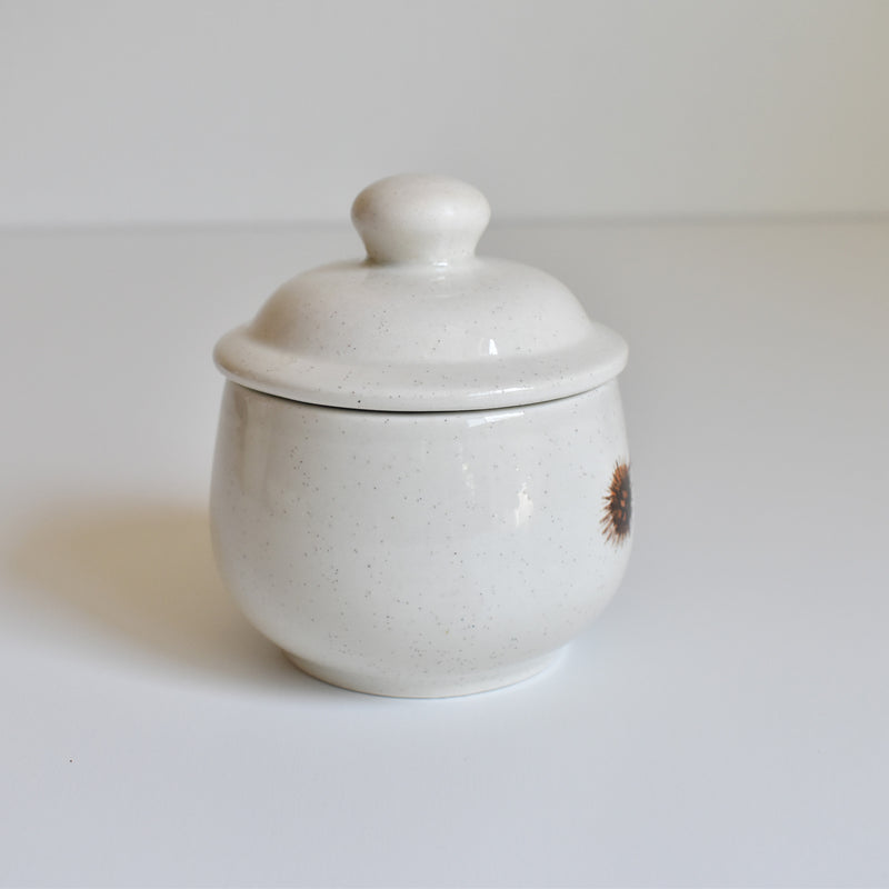 Vintage sugar bowl, Sarreguemines Chardons