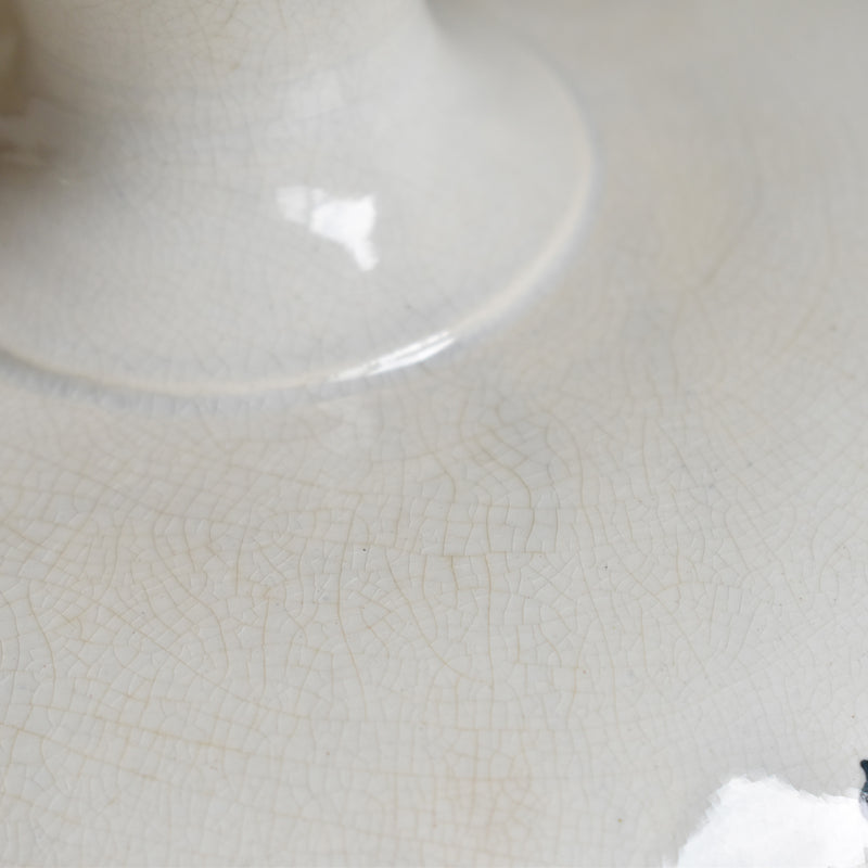 Antique Compote Dish (Faiencerie Lyonnaise)