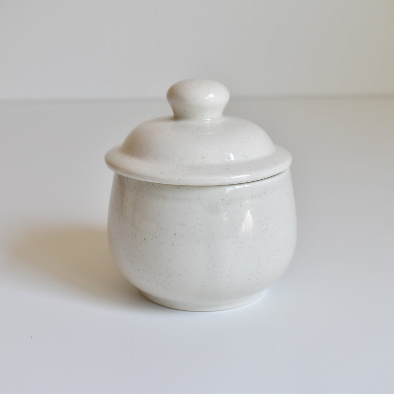 Vintage sugar bowl, Sarreguemines Chardons