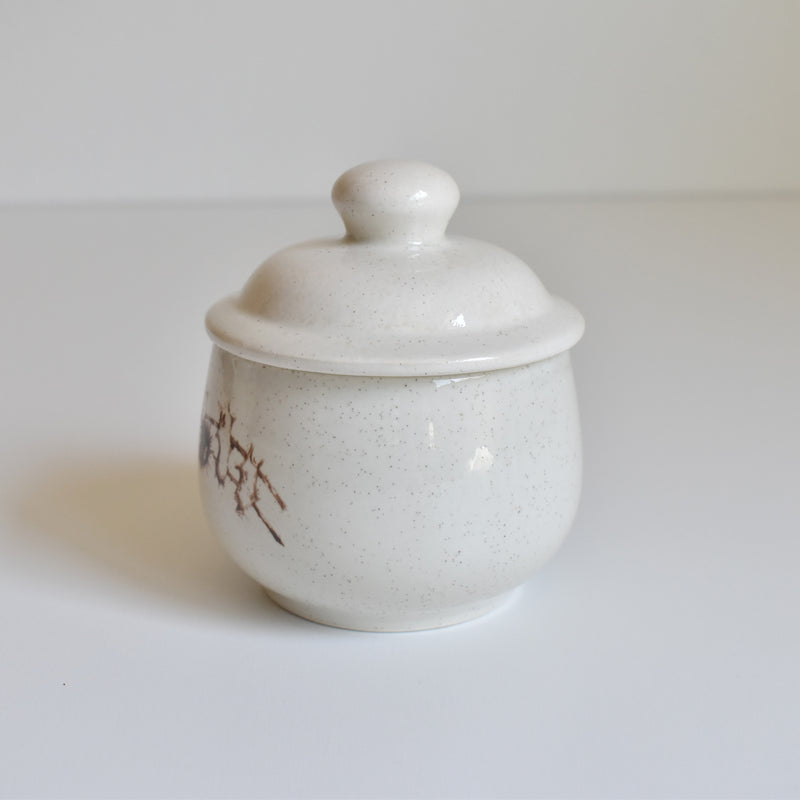 Vintage sugar bowl, Sarreguemines Chardons