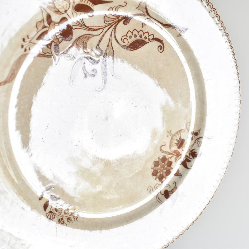 アンティークデザートプレート サルグミンヌ Opaque de Sarreguemines E