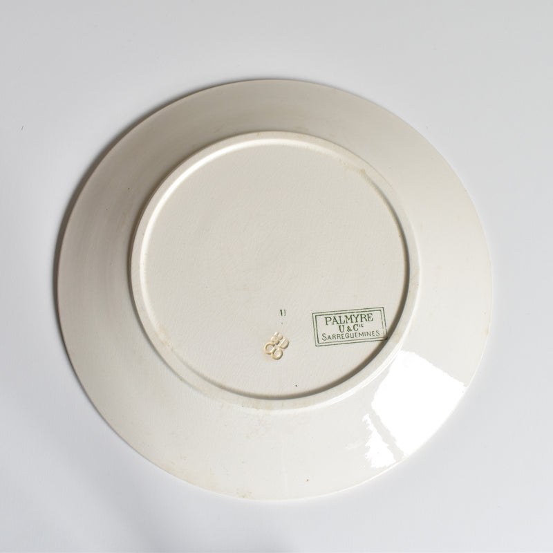Antique Plate, U&C Sarreguemines, Palmyre B