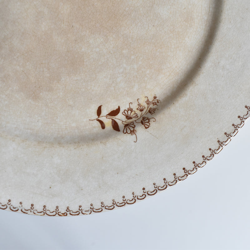 アンティークデザートプレート サルグミンヌ Opaque de Sarreguemines E