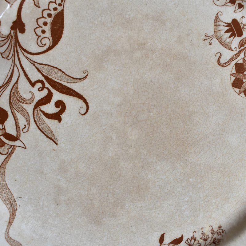 アンティークデザートプレート サルグミンヌ Opaque de Sarreguemines E