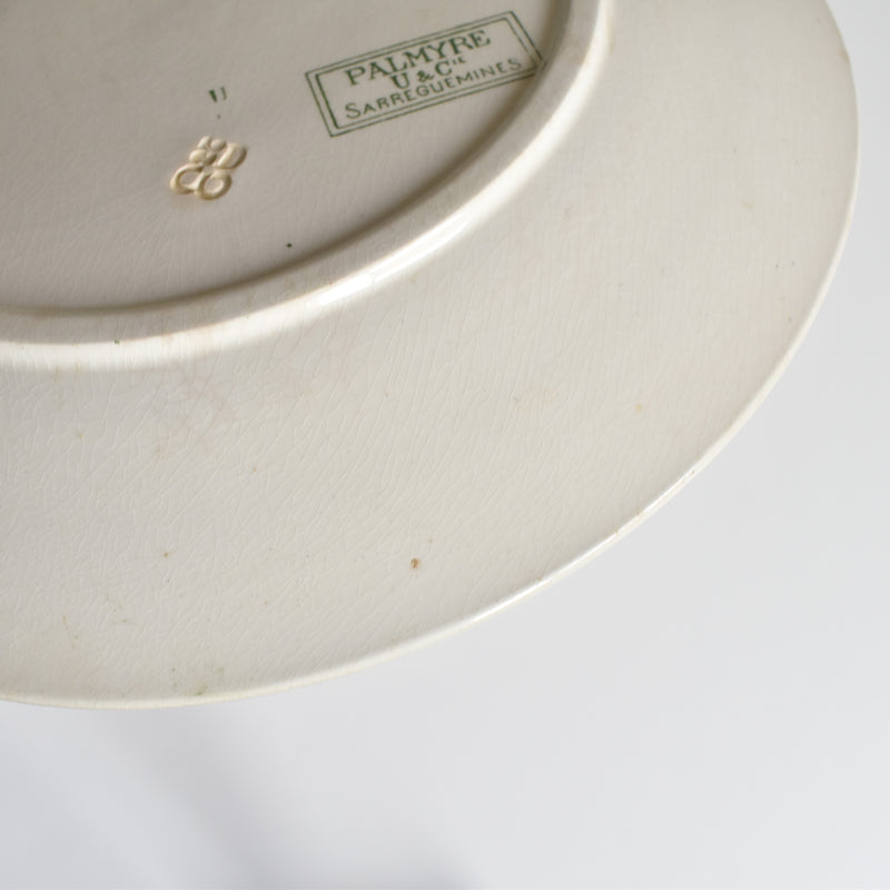 Antique Plate, U&C Sarreguemines, Palmyre B