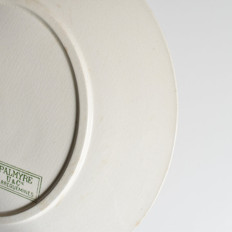 Antique Plate, U&C Sarreguemines, Palmyre B