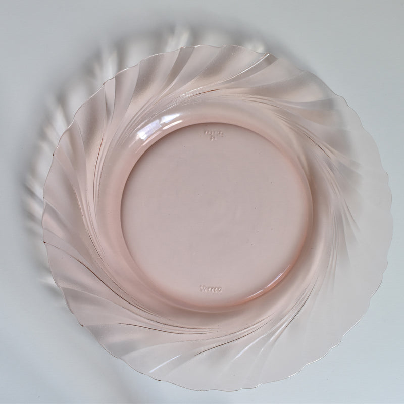 Vintage Plate Pink Glass Berleco