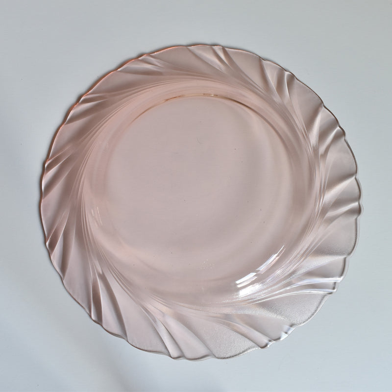 Vintage Plate Pink Glass Berleco