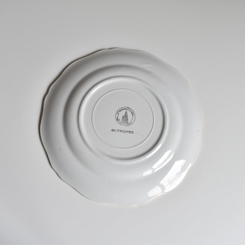 Vintage Dessert Plate Saint-Amand L'AMANDINOISE St Tropez