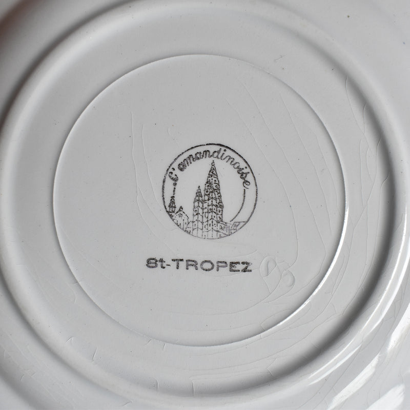 Vintage Dessert Plate Saint-Amand L'AMANDINOISE St Tropez