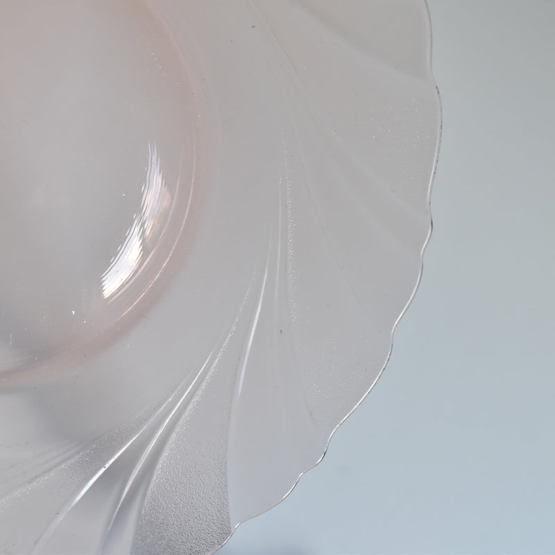 Vintage Deep Plate Pink Glass Bereko