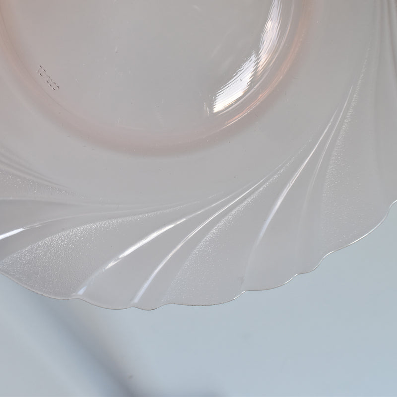 Vintage Deep Plate Pink Glass Bereko