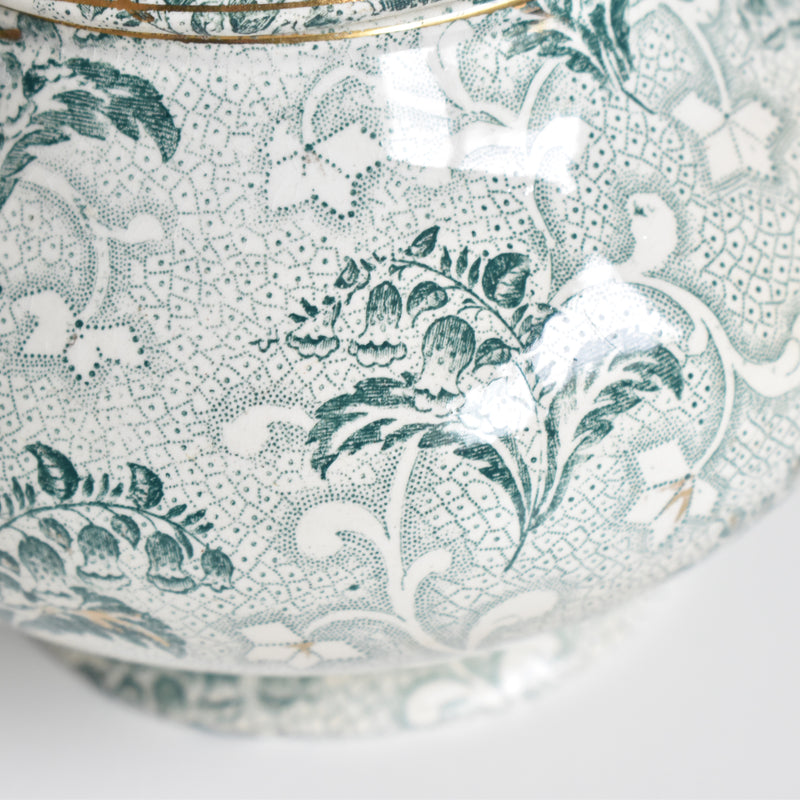 Antique Sugar Pot, Creil et Montereau, Muguet (Lily of the Valley)