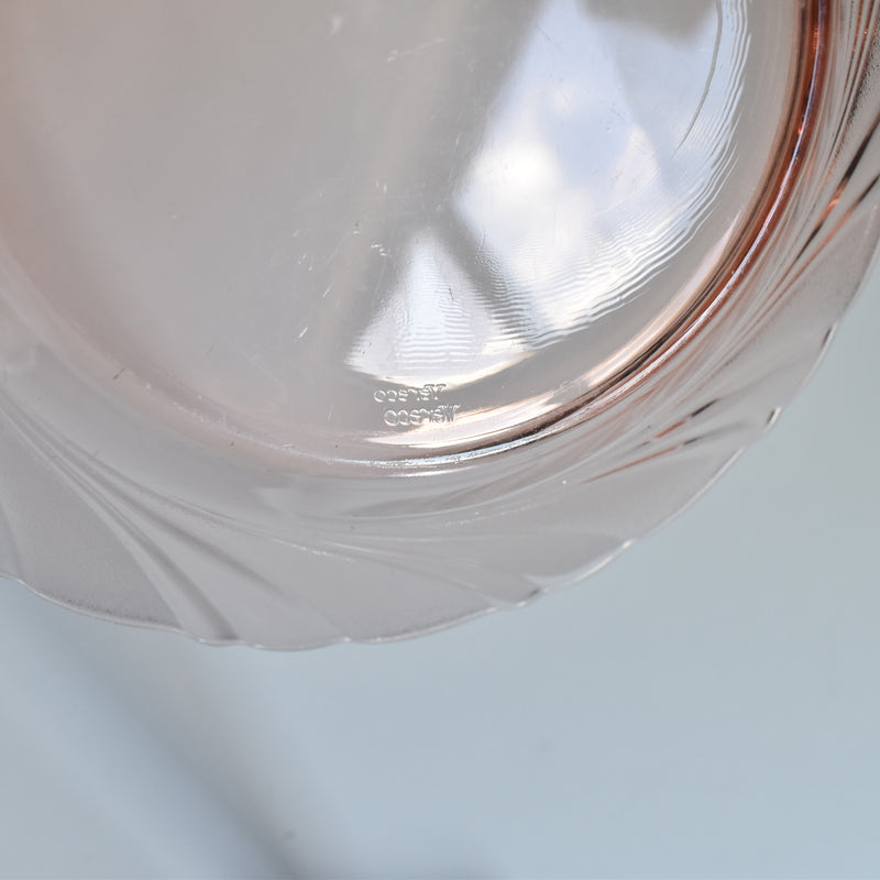 Vintage Deep Plate Pink Glass Bereko