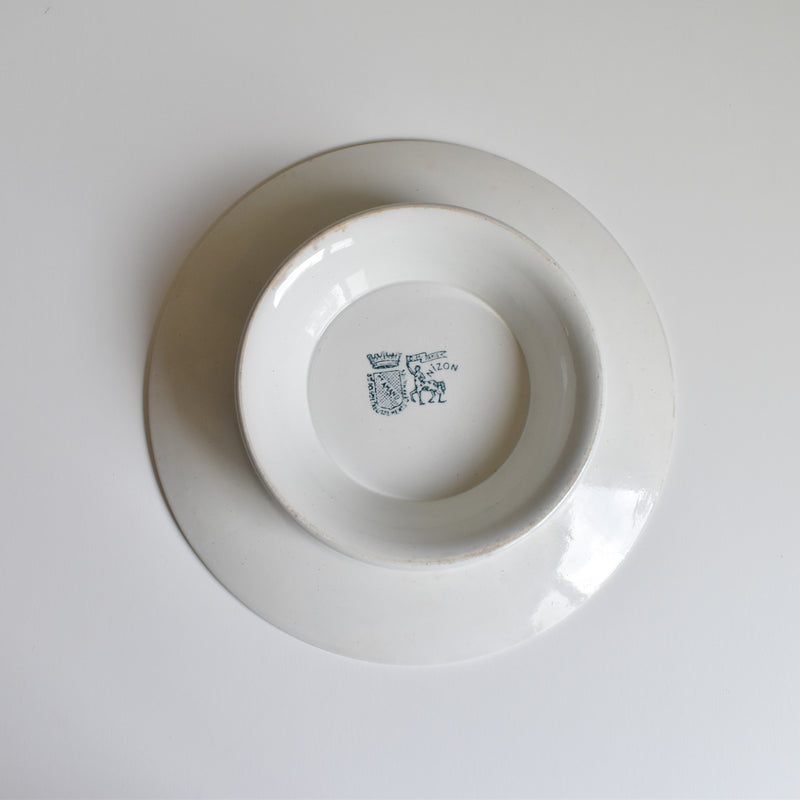 Vintage stemmed plate, Saint-Amand Nizon